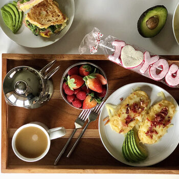 Fondue breakfast for Valentine's day