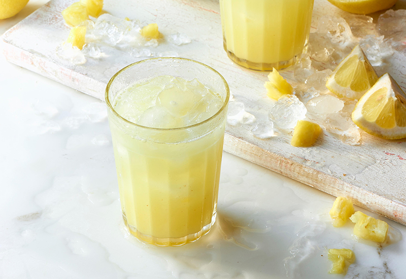 Pineapple lemonade in glass
