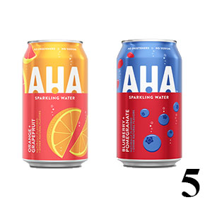 Aha sparkling water in cans