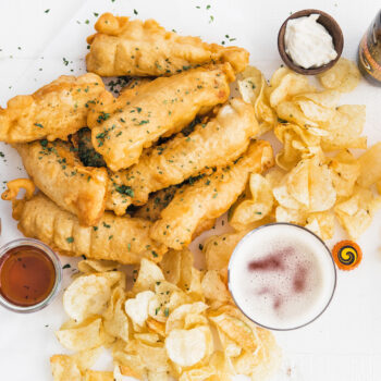 Fish fry with potato chips