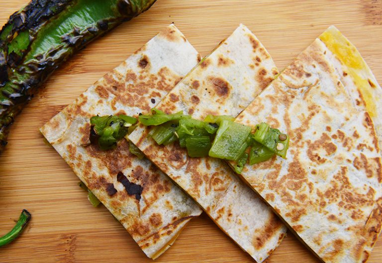 Hatch Chile grilled quessadillas