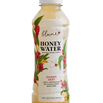 Blume honey water in bottle, Ginger Zest flavor