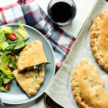 Spinach and artichoke calzones