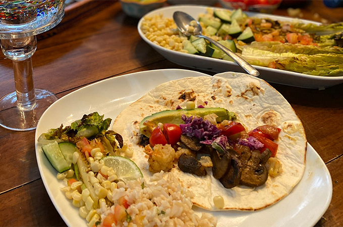 Vegan Tacos on plate