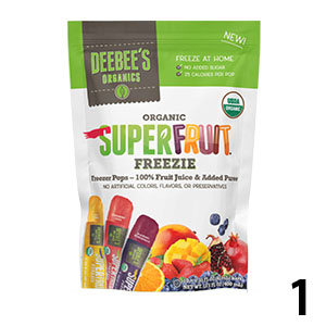 Organix Super Fruit freezie pops in package