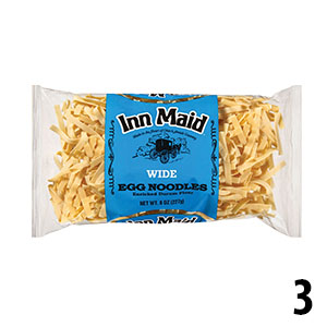 Inn Maid wide egg noodles in package