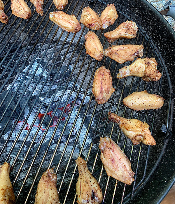 Grilled Garlic Parmesan Chicken Wings on the Grill