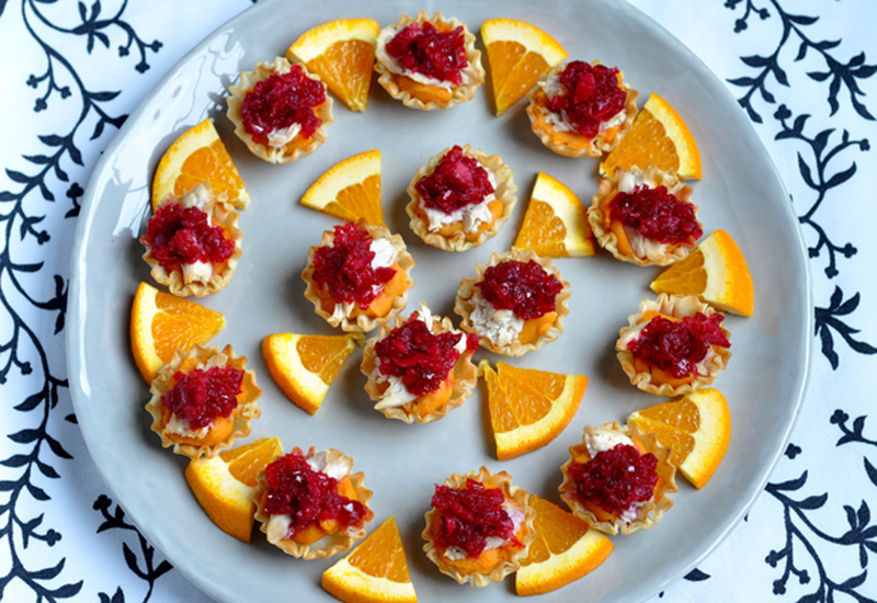 Holiday Sweet Potato Cups with Chicken and Cranberry