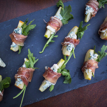 Prosciutto Wrapped Apples with Blue Cheese