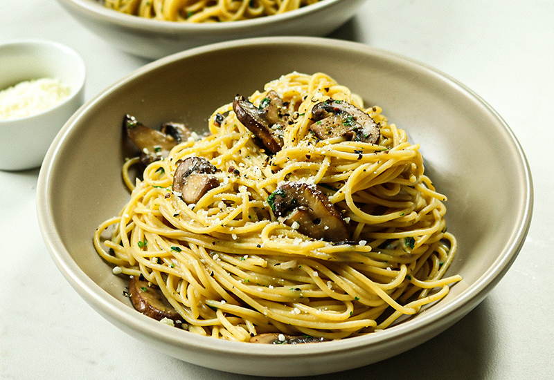 Mushroom Pasta with Garlic and Herbs