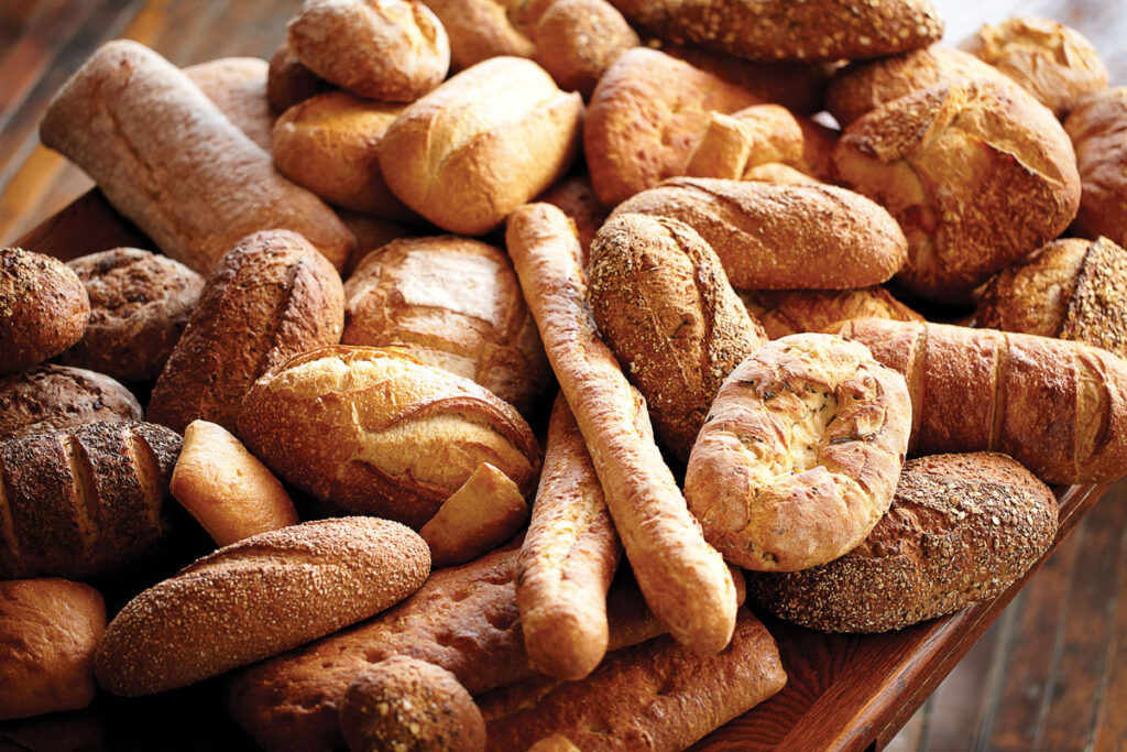 Assortment of artisan bread loaves