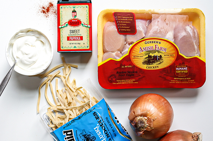 Chicken Paprikash Ingredients