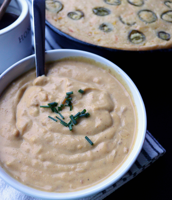 Jalapeno Cheddar Corn Bread with Soup