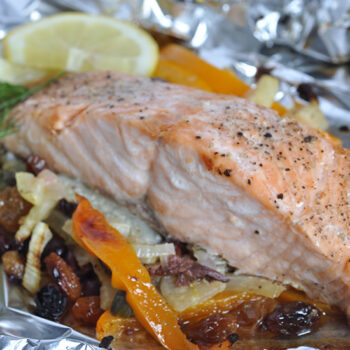Baked Salmon with Olives
