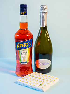 Prosecco, Aperol and Champagne Cocktail Napkins