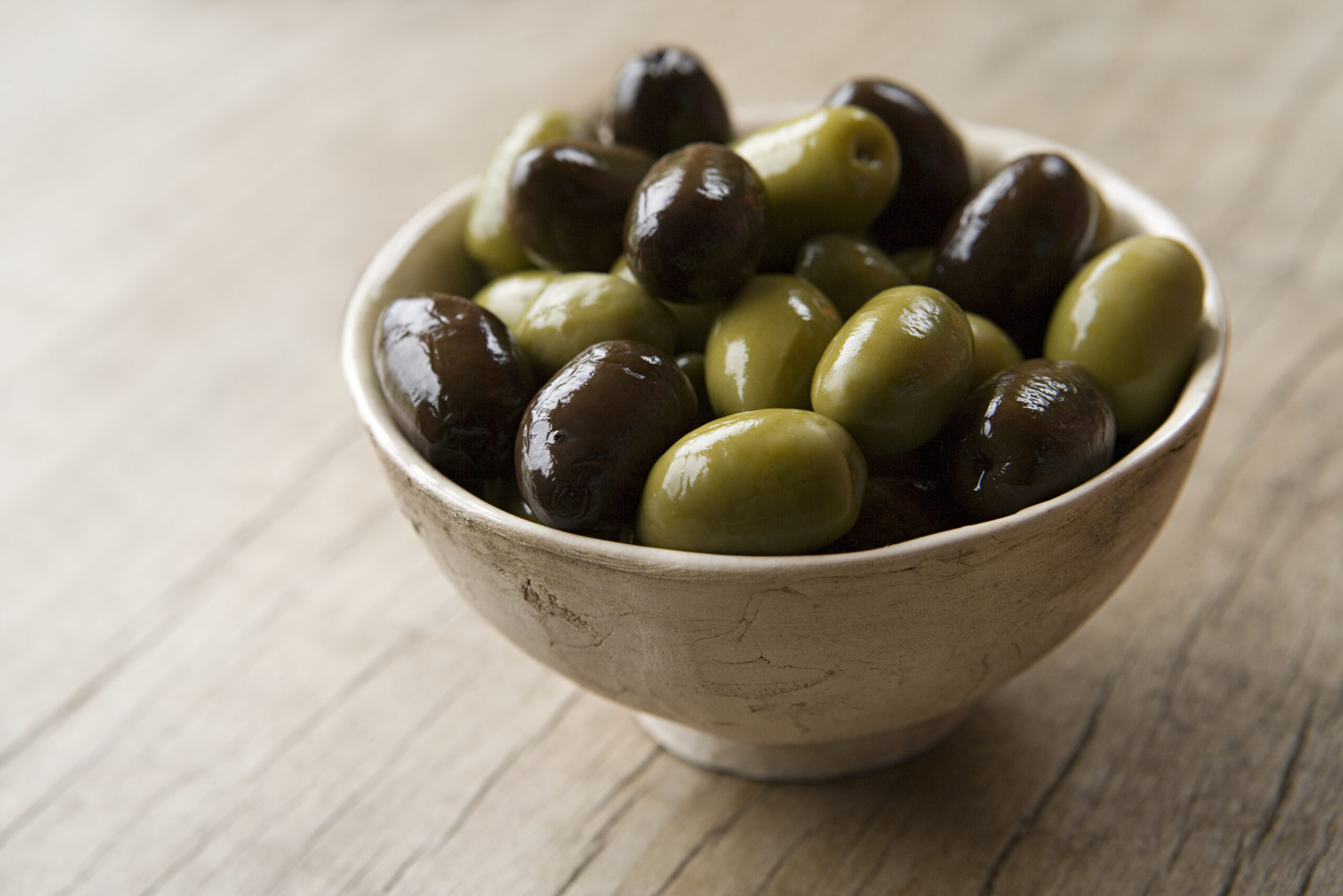 Green and Black Olives