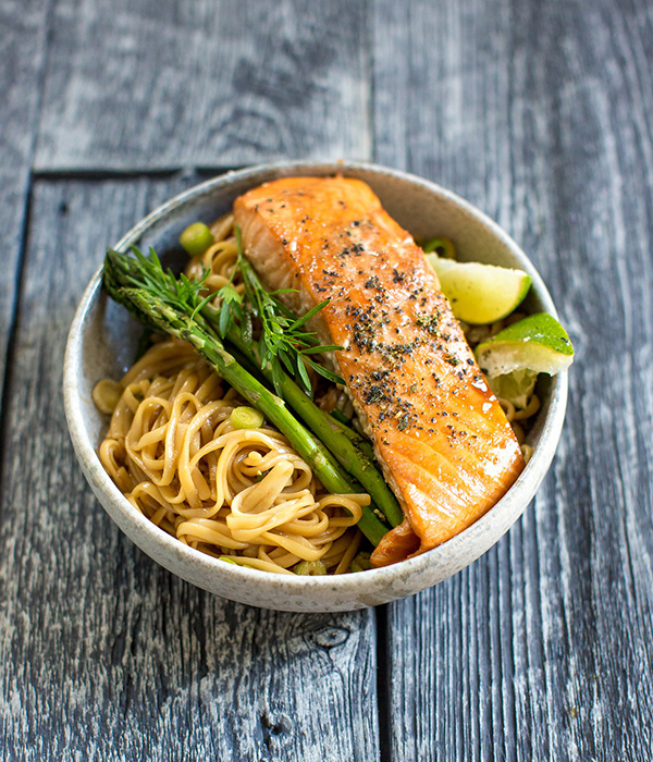Salmon and Sesame Noodles