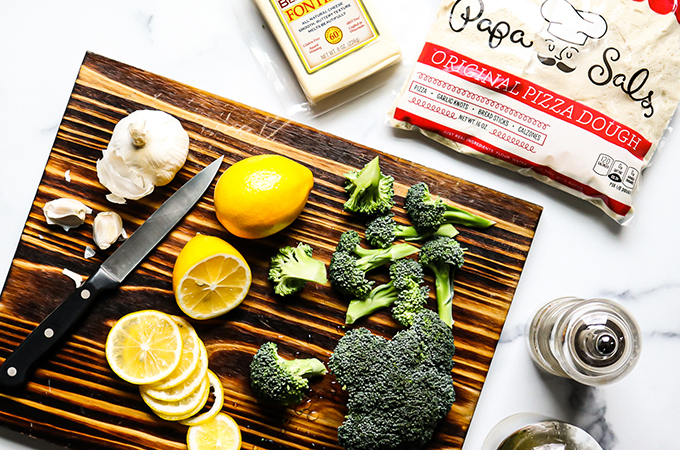 White Pizza with Broccoli and Meyer Lemon Ingredients