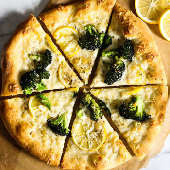 White Pizza with Broccoli and Meyer Lemon
