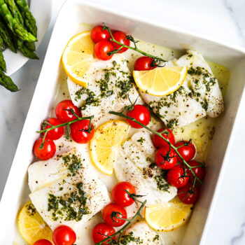 Baked Cod with Lemon and Herbs