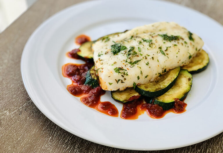 Marinated Zucchini with Herb Butter Baked Cod Heinen's Grocery Store