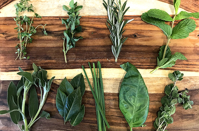 Fresh Herbs on the Counter