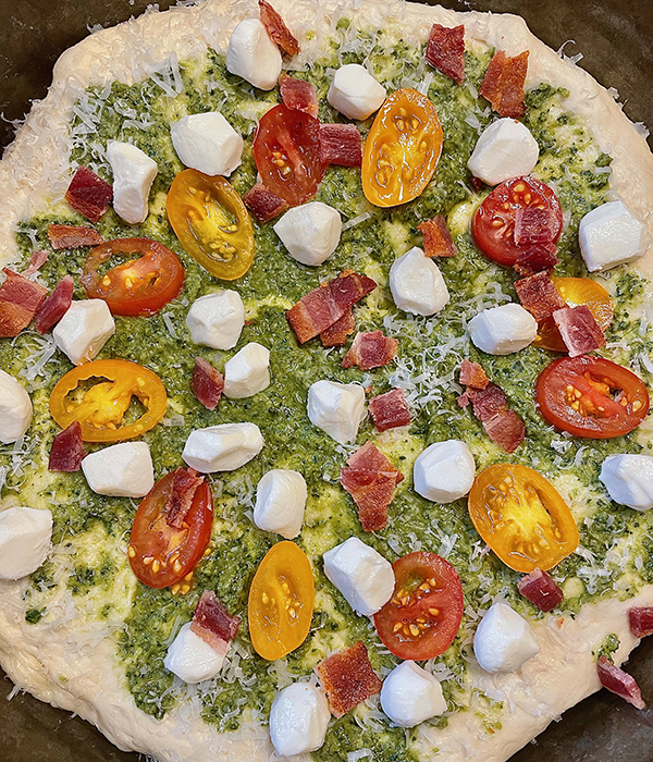Spring Brunch Pizza Uncooked