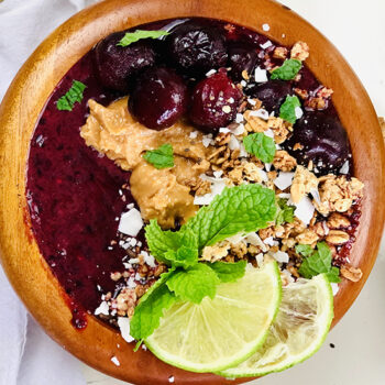 Cherry Strawberry Lime Smoothie Bowl