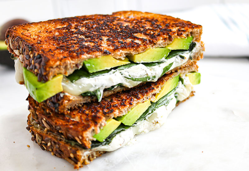 Avocado and Goat Cheese Grilled Cheese