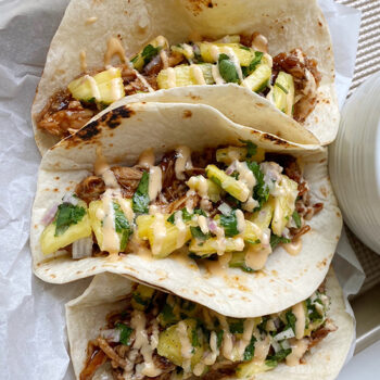Sweet & Spicy Pulled Pork Tacos
