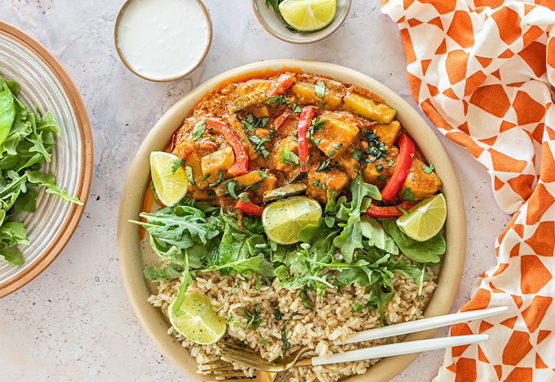 Red Curry Swordfish Bowl