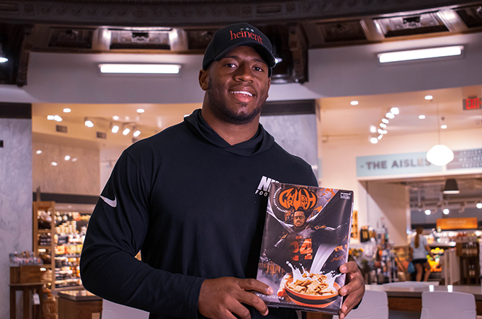 Nick Chubb and Chubb Crunch Cereal