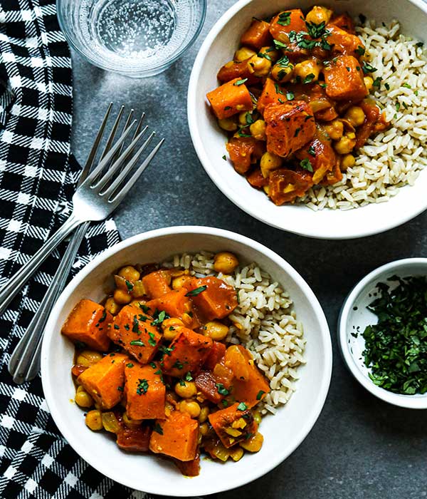 Roasted Butternut Squash Curry with Chickpeas