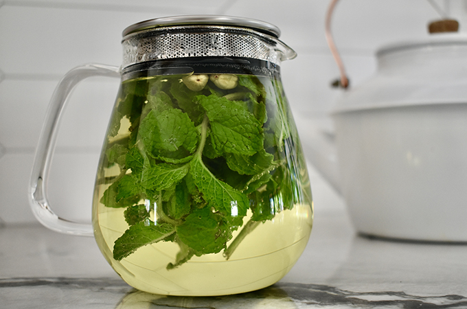 Pitcher of Peppermint Cardamom Tea