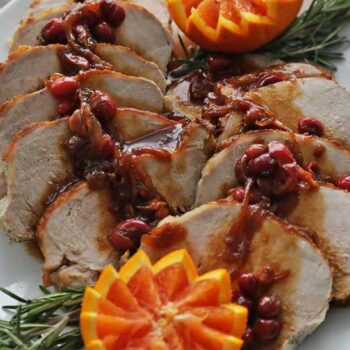 Pork Loin with Orange Cranberry Sauce