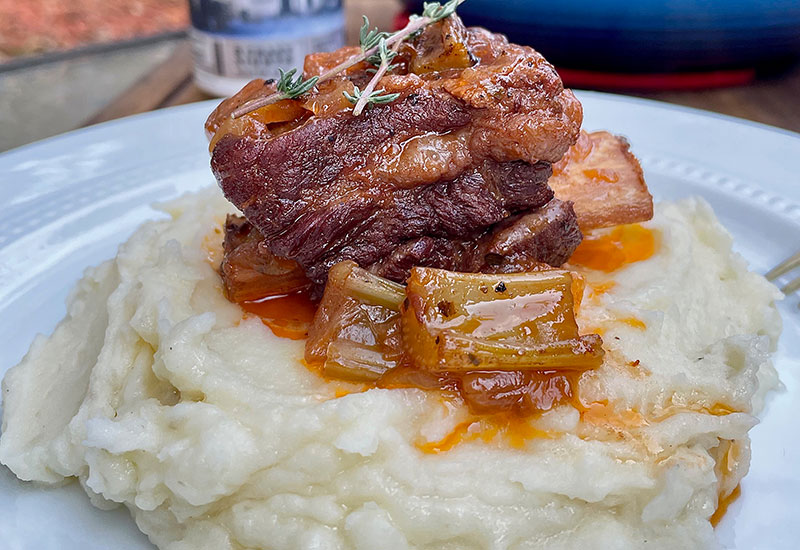 Beer Braised Short Ribs with Asiago Mash