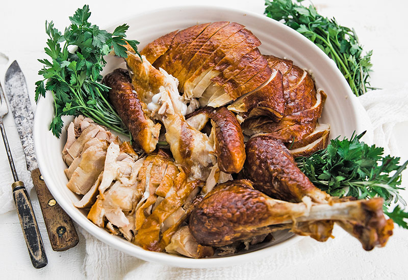 Carved Turkey on Platter