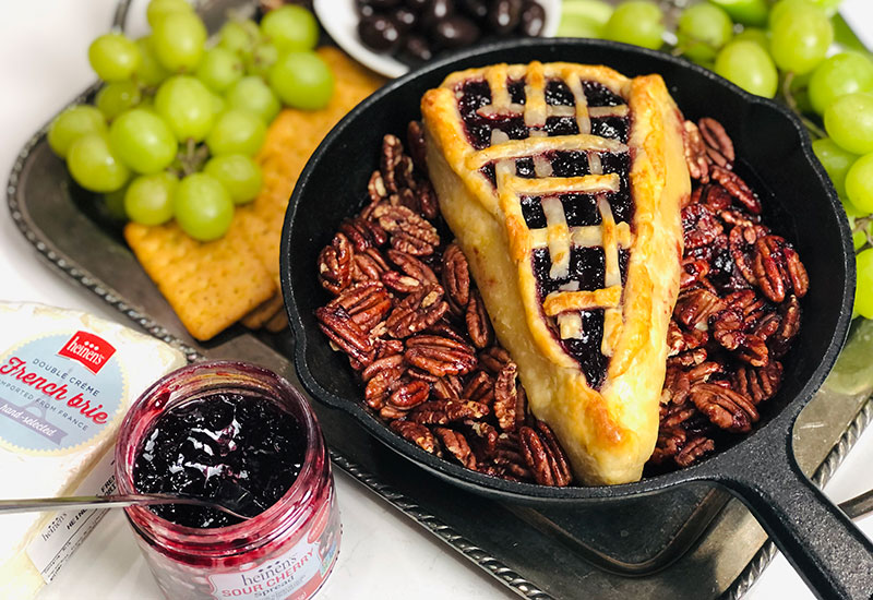 Sour Cherry Pie Baked Brie