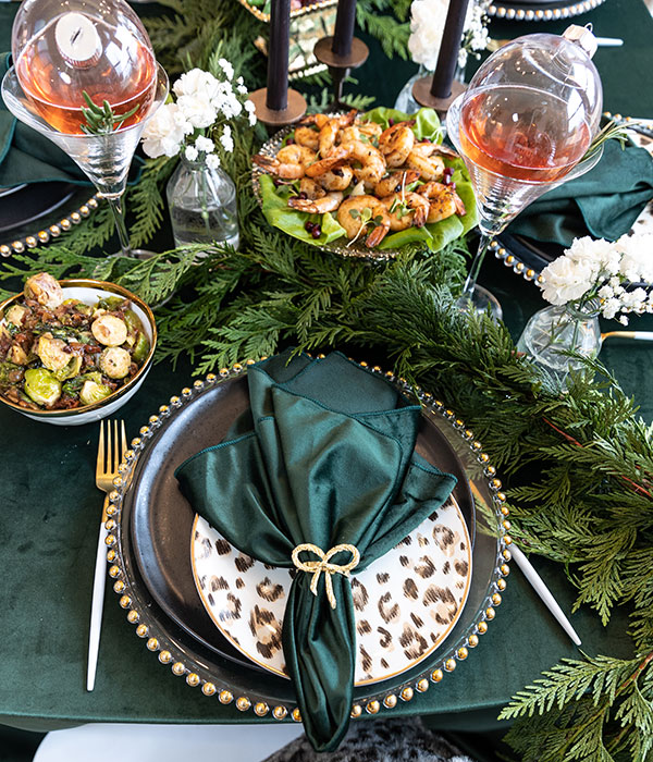 Luxury Holiday Party at Home Tablescape