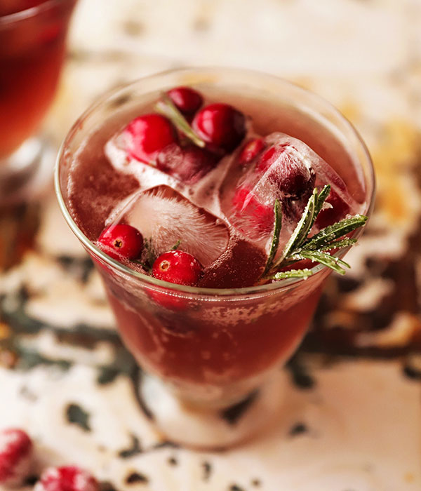 Pomegranate & Cherry Elderberry Fizz Cocktail