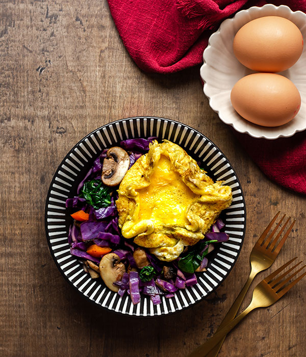 Colorful Egg Breakfast Bowl