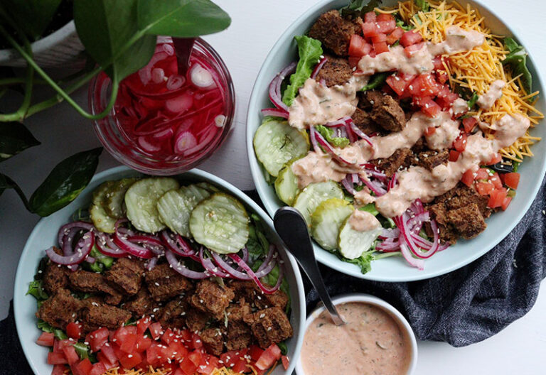 Loaded Veggie Burger Salad Heinen's Grocery Store