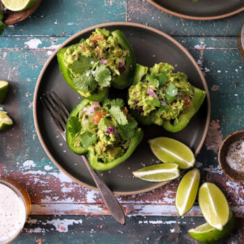 Plant-Powered Guacamole-Stuffed Peppers