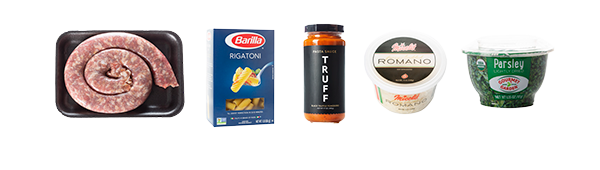 Rigatoni Ragu Ingredients