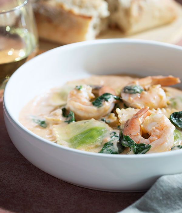 Ravioli with Shrimp and Spinach