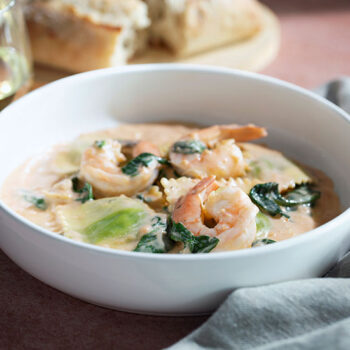 Ravioli with Shrimp and Spinach