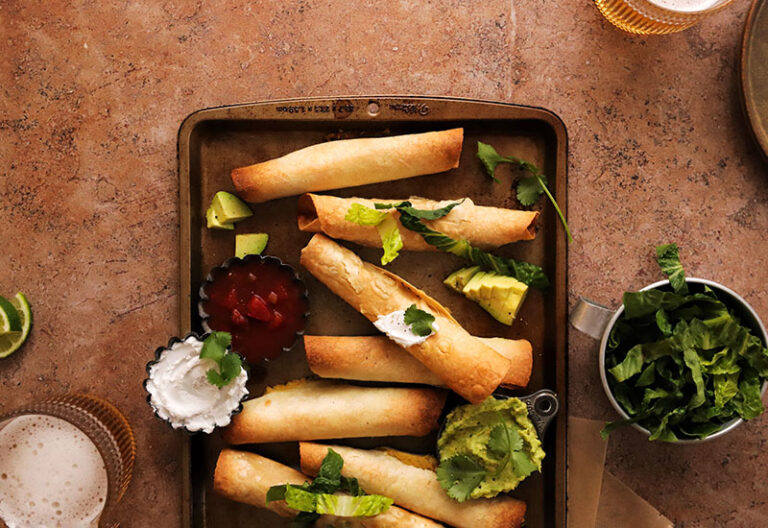 Vegan & Gluten Free Chickpea Taquitos with Avocado Dip Heinen's