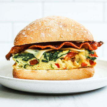 Frittata Breakfast Sandwich with Bacon and Gouda