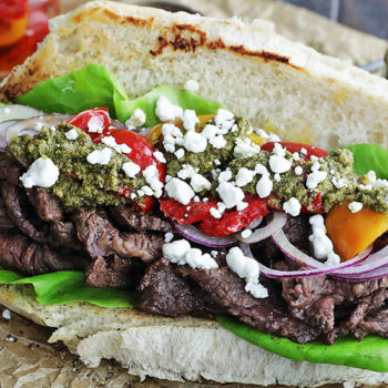 Wagyu Steak Sandwich with Peppers