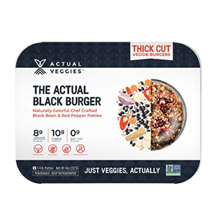 A Package of Actual Veggies Black Bean Burgers